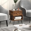 Tangkula Nightstands Set of 2 w/Storage Drawer Open Shelf Mid Century End Tables Walnut - 4 of 4