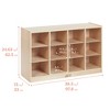 ECR4Kids 12 Cubby Mobile Tray Storage Cabinet, 3x4 - 2 of 4