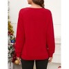 Christmas Sweatshirts for Women Cute Funny Sweatshirt Crew Neck Long Sleeve Xmas Holiday Tree Graphic Pullover Tops - 4 of 4
