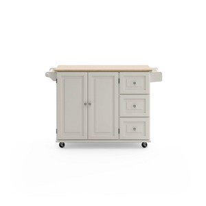 Dolly Madison Kitchen Cart with Wood Top - Home Styles - 1 of 4