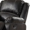 Royal Hamption Motion Manual Rocker Recliner Chair, Plush Black Faux Leather - 4 of 4