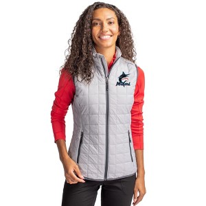 Miami Marlins Cutter & Buck Rainier PrimaLoft® Womens Eco Insulated Full Zip Puffer Vest - 1 of 1