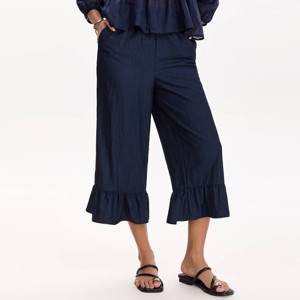 Women's Flared Ruffle Hem Pants - A New Day™ Dark Blue S : Target