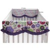 Bacati - Botanical Purple Crib Rail Guard Covers set of 2 - 3 of 4