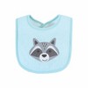 Hudson Baby Infant Boy Cotton Terry Drooler Bibs with Fiber Filling, Boy Gray Woodland, One Size - 3 of 4