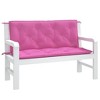 vidaXL Bench Cushion Water Repellent Outdoor Seat Cushion Pad Oxford Fabric - Pink 47.2" - 4 of 4