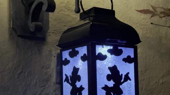 Disney 8.3&#34; Minnie Mouse Solar Metal Outdoor Lantern Black, 2 of 7, play video