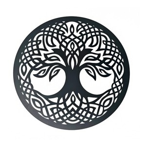 Slickblue Celtic Metal Wall Art – 12" Round Hanging Decor in 8 Irish Designs & 4 Finish Options for Home - 1 of 4