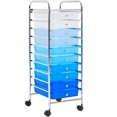 Yaheetech Rolling Storage Cart Plastic Trolley with Algeria