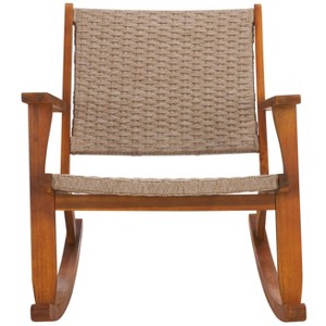 Daniel Rocking Chair Indoor/Outdoor - PAT7094 - Natural/Natural - Safavieh - 1 of 4
