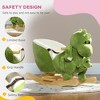 Whisen Toddler Plush Dinosaur Rocking Horse with Hand Puppet, Safety Belt, Footrest, Riding Rocker Chair Toy Gift - Green - 4 of 4