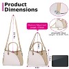 Laromni"Chic Medium Leather Tote Bag for Women with Stylish Stitching & Detachable Crossbody Strap"White&Black - 3 of 4