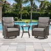 Buenhomino 3 Pieces Patio Bistro Set Outdoor Swivel Rocker Patio Chairs with Side Table Patio Furniture for Deck Porch Garden Balcony Poolside - 2 of 4