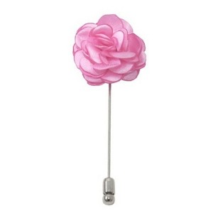 Men's Solid Color Rose Floral Lapel pin - 1 of 3