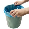 LunaLulinlk 1.64 Gallon Plastic Ribbed Wastebasket, Green - 3 of 4