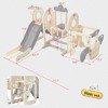 Kids slide set with bus play structure, independent climbing slide toy set and basketball hoop, suitable for boys and girls birthday gifts - 2 of 4