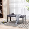 TUYOHW Upholstered Tufted Bench Ottoman, Dining Bench Bedroom Bench Footrest Stool Accent Bench for Dining Room, Dark Gray - 3 of 4