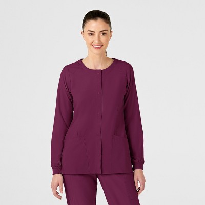 Wink W123 Women's Crew Neck Warm Up Jacket