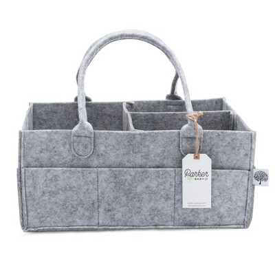 Parker Baby Co. Felt Diaper Caddy Large - Gray