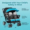 Gaggle by Foundations Compass 4 Seat Quad Stroller, All Terrain Tubeless Wheels, Easy Fold  (Black) - 2 of 4