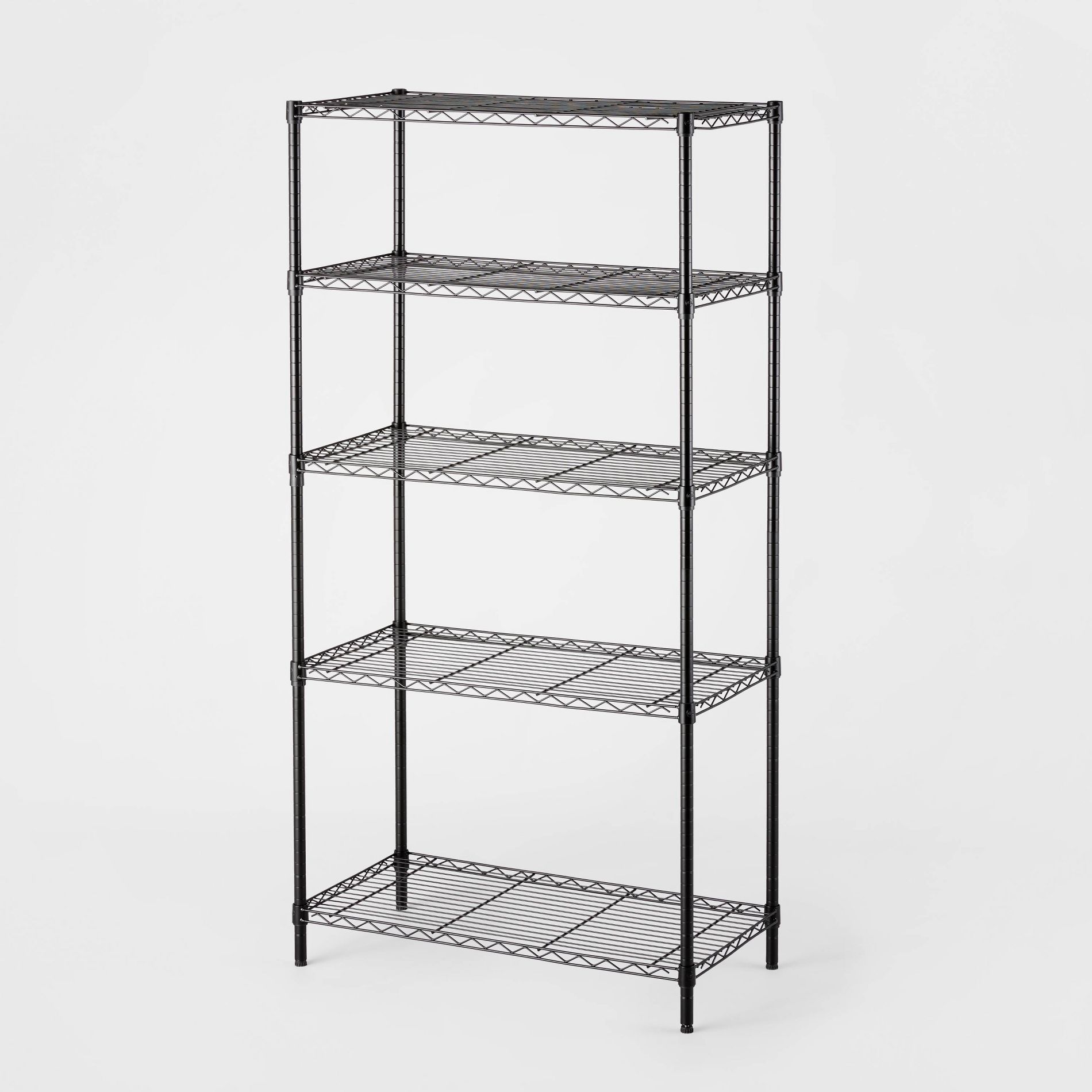 5 Tier Wire Shelving Black - Brightroom™