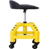 Heavy-Duty Pneumatic Shop Stool with Padding Lumbar Support Mechanics Stool with Casters for Industrial Workshop Yellow Kids - 3 of 4