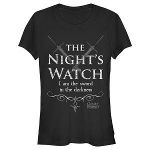Juniors Womens Game of Thrones Night's Watch Motto T-Shirt - 1 of 3