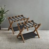 Luggage Rack with Storage Shelf, Suitcase Stands, Luggage Stand, Foldable for Easy Storage, Bamboo,Holds up to 131 lb, 26.38 x 18.5 x 20.12 inches - 2 of 4