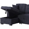 Sectional Sofa Bed, Dark Blue - 2 of 4