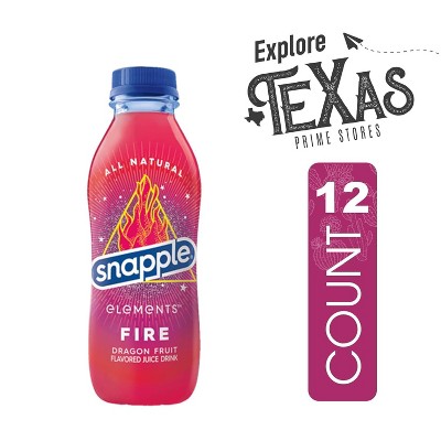 Snapple Elements, Fire Dragon Fruit Juice Drink - 16.0 Fl Oz (Pack of 12)