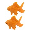 Unique Bargains Aquarium Plastic Fish Tank Floating Goldfish Ornament Decor Orange 2 Pcs - 3 of 3