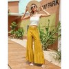 Clearlove Womens Wide Leg Palazzo Pants Belted High Waist Casual Long Trousers with Pockets Travel Outfits - 4 of 4