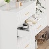 Tall Dresser for Bedroom with 5 Drawers, Wood Chest of Drawers with Gold Handles, Wooden Storage Cabinet and Organizer Drawers for Living Room - 4 of 4