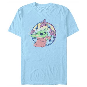 Men's Star Wars: The Mandalorian Grogu Butterflies Circle T-Shirt - 1 of 4