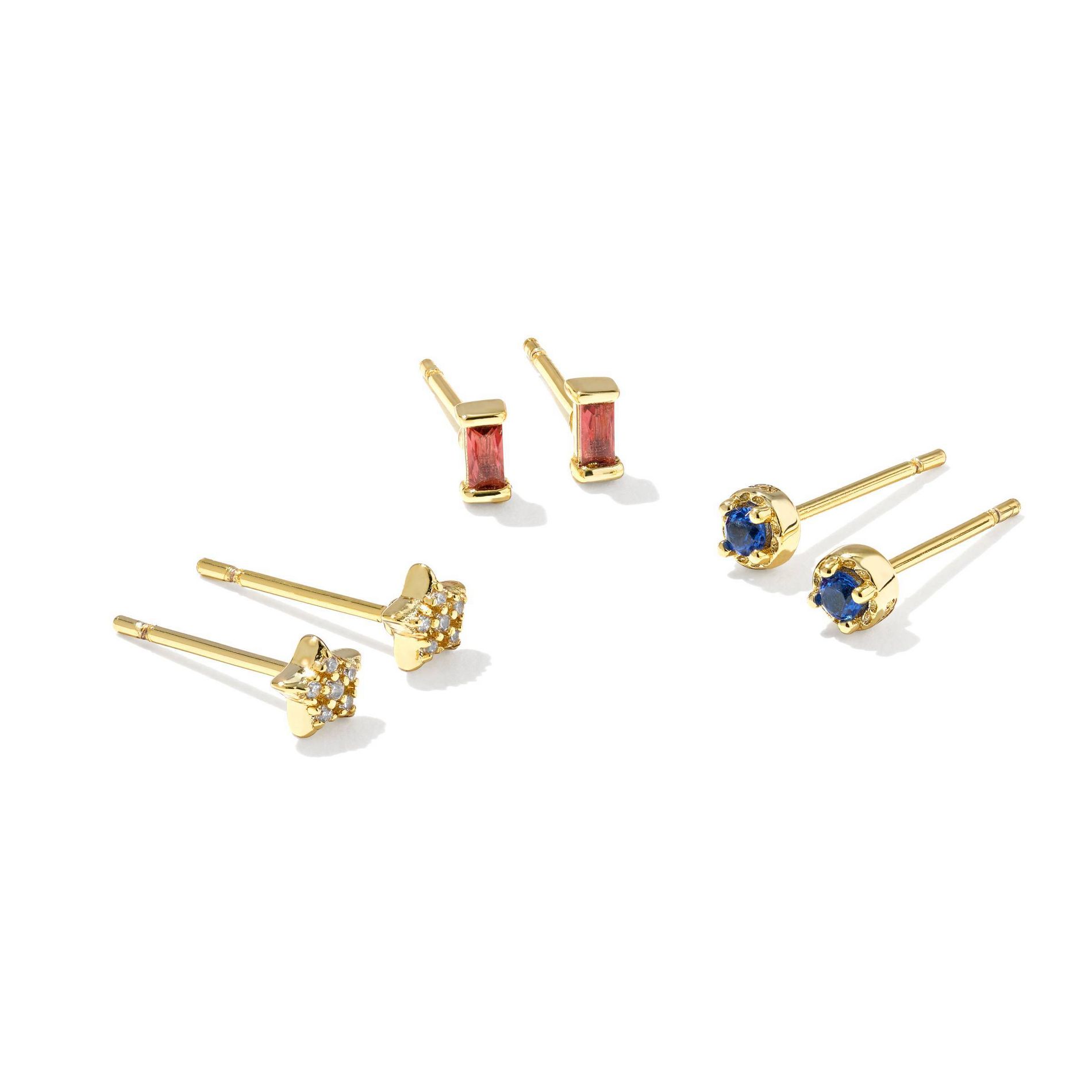 Kendra Scott Star Stud Earring Set - Red/White/Blue Mix One Size