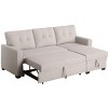 NicBex Couches for Living Room Pull out Sectional Sofa Couches Modern Comfy Upholstered Sofa with Chaise and Storage - 2 of 4