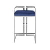 Meridian Furniture,Ezra Navy Velvet Stool, Set of 2 - 3 of 4