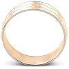 Pompeii3 14k Gold Mens Two Tone Swiss Cut Ring Wedding Band - 3 of 4