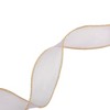 Unique Bargains Ribbon Gold-Edged Fishtail Organza Simple Style Polyester 354.33"x1.57" 1 Pc - 3 of 3