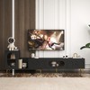 63" Particleboard Extendable Wood TV Stand with Adjustable Length and Hidden Storage for Living Room, Kitchen, Hallway - 3 of 4