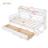 NicBex Twin Size Daybed with Storage Wooden Day bed Frame with Shelf Cabinet and 2 Large Drawers for Apartment - 2 of 4