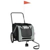 vidaXL Pet Bike Trailer Gray and Black Oxford Fabric and Iron 52.8" x 26.8" x 28.3" - 3 of 4