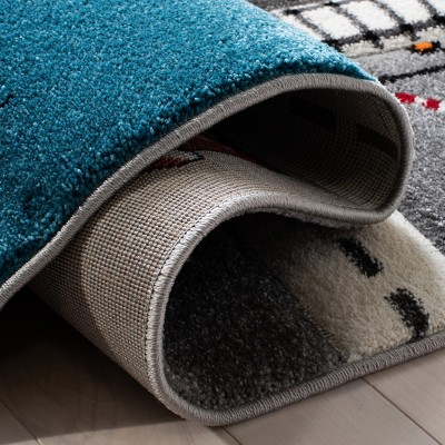 Ivory Square Easy-Care Synthetic Kids Rug - 3'