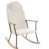 TOAOTBNBO  Rocking Accent Chair with High Armrest, Teddy Fabric Armchair with Ergonomic Design Soft Recliner Chair for Bedroom - 2 of 4