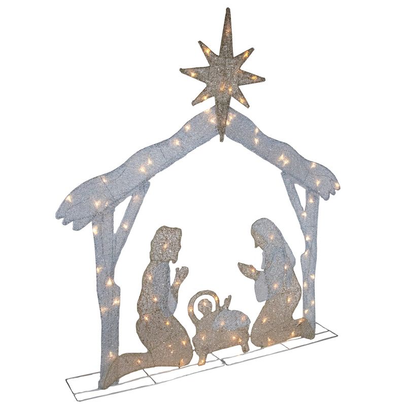 Northlight 44" LED Lighted Holy Family Nativity Scene Outdoor Christmas Decoration, 4 of 6