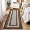 Rugs Washable Area Rug for Living Room Bordered Modern Geometric Indoor Area Rug Non Slip Low Pile Throw Carpet - 3 of 4