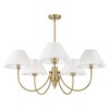 Rennnsan Ray 5-Light Modern Gold Sputnik Cluster Cone Fabric Shade Large Chandelier for Dining Room, Living Room, Stairways - 4 of 4