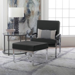 Allure Modern Blended Leather Accent Arm Chair - Studio Designs Home - 1 of 4