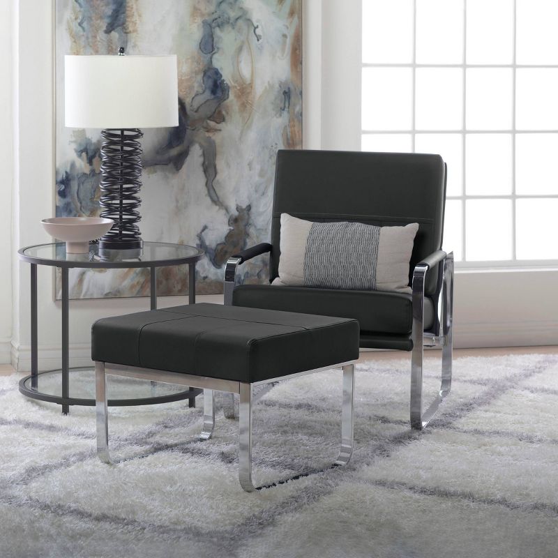 Allure Modern Blended Leather Accent Arm Chair - Studio Designs Home, 2 of 12