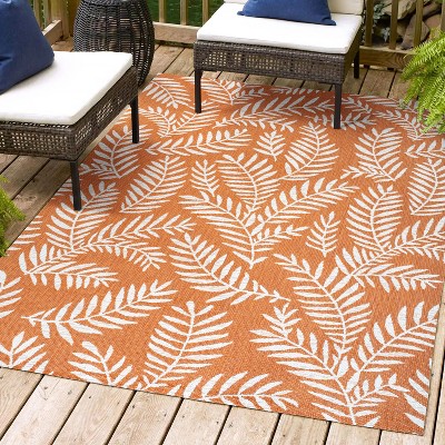 JONATHAN Y Nevis Palm Frond Indoor/Outdoor Area Rug